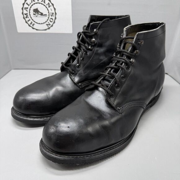 CAROLINA USA RED BIRD BLACK STEELTOE VINTAGE ENGINEER BIKER BOSS BOOTS Sz 14 EEE main image 7